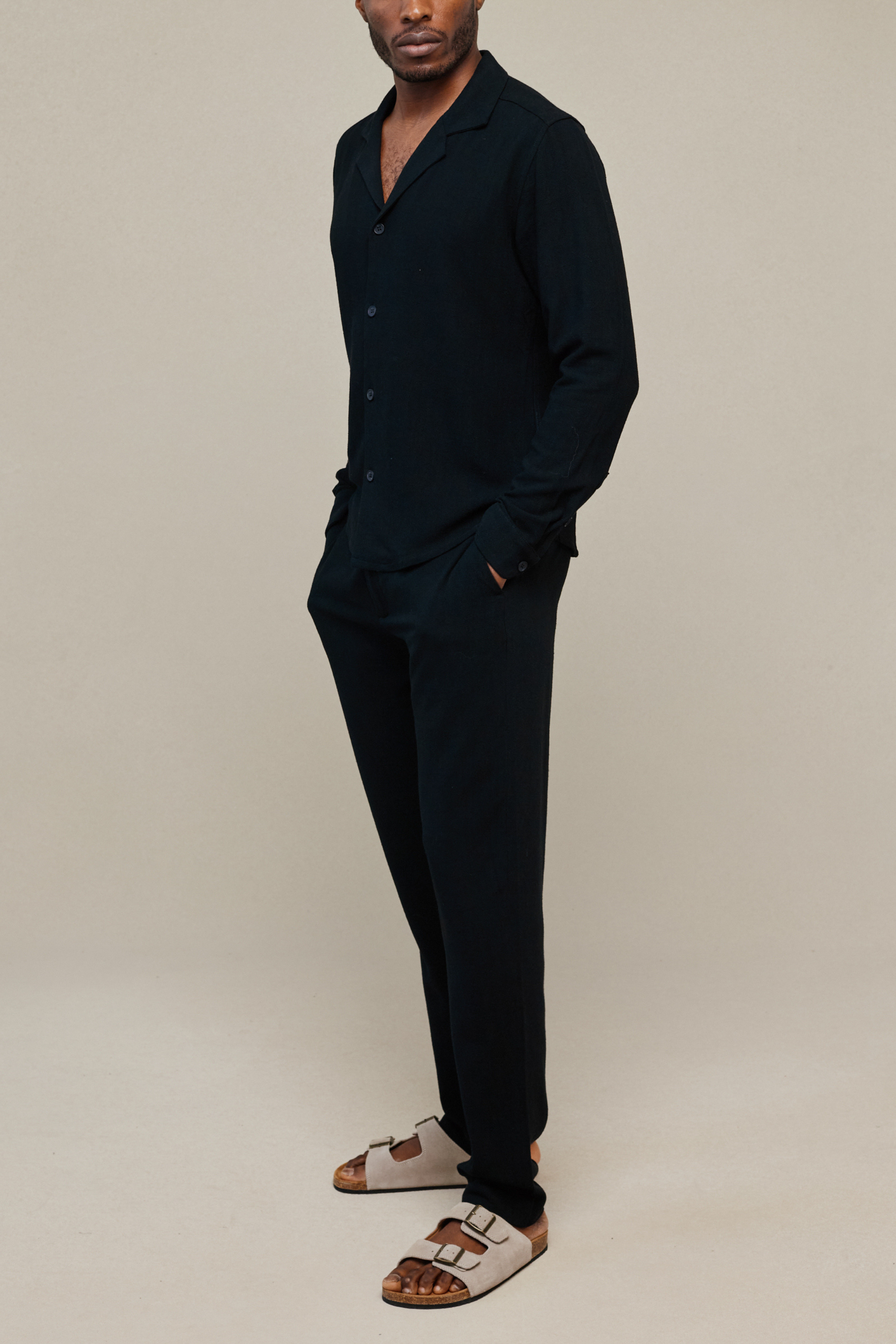 Cami Linen Shirt - Black