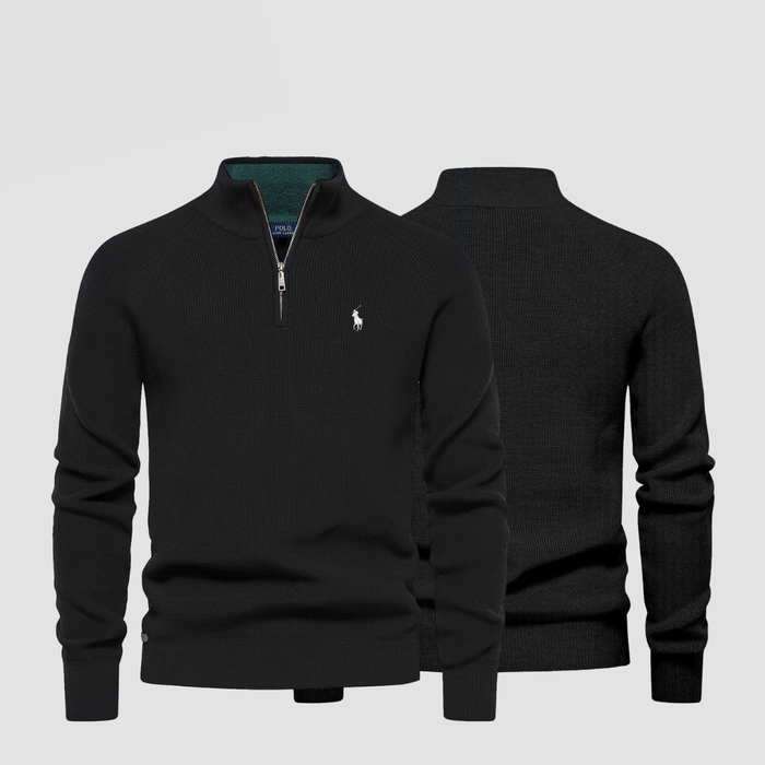 Zip Neck Knit Sweater