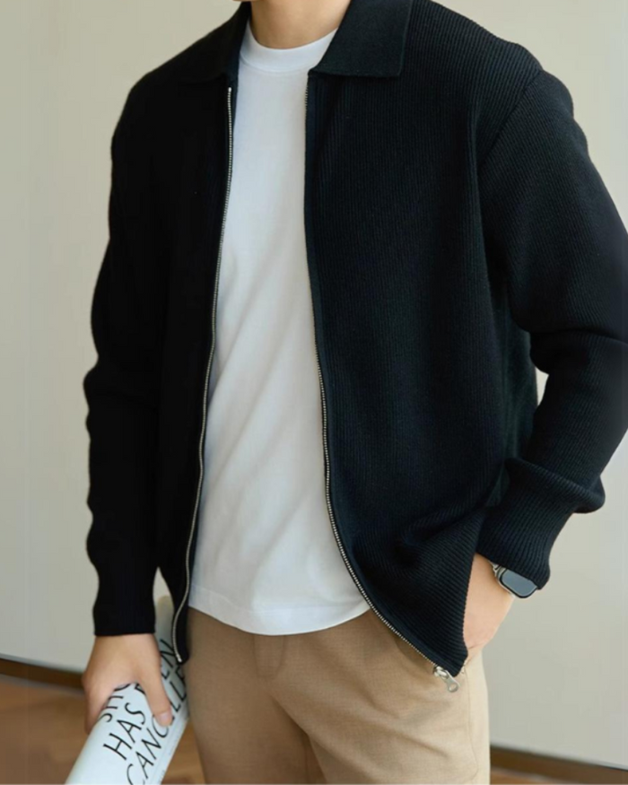 Polo collar sweater