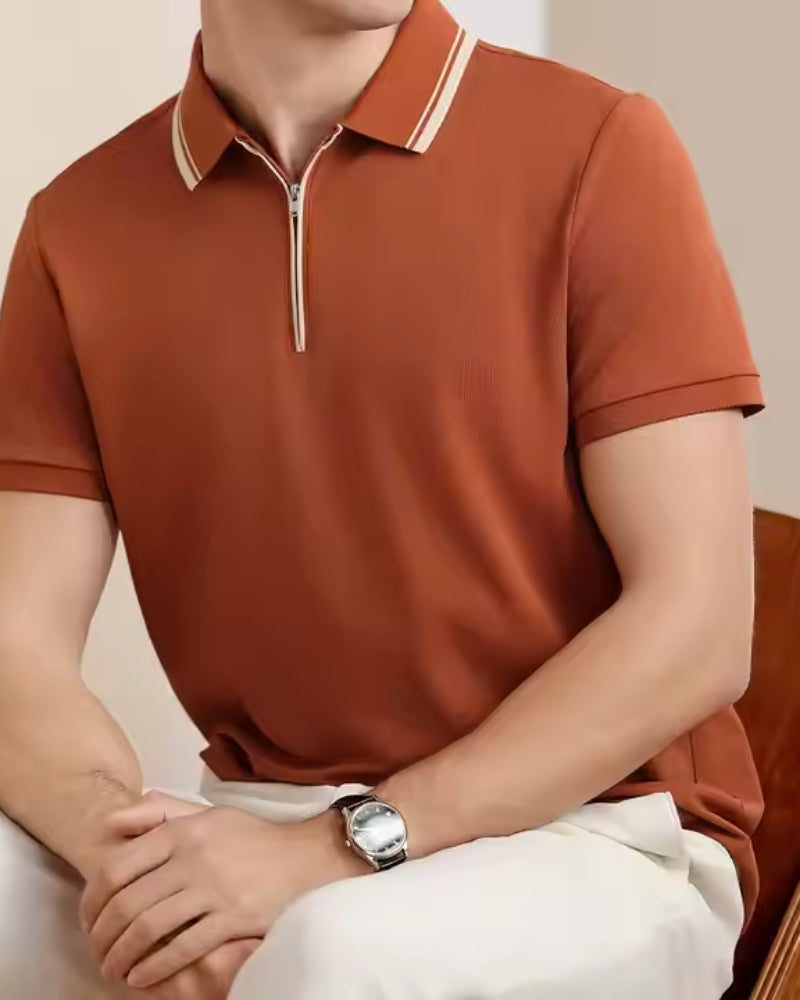 The Ridgeway Zip Polo