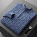 Old Money 100% Cashmere Quarter-Zip Sweater