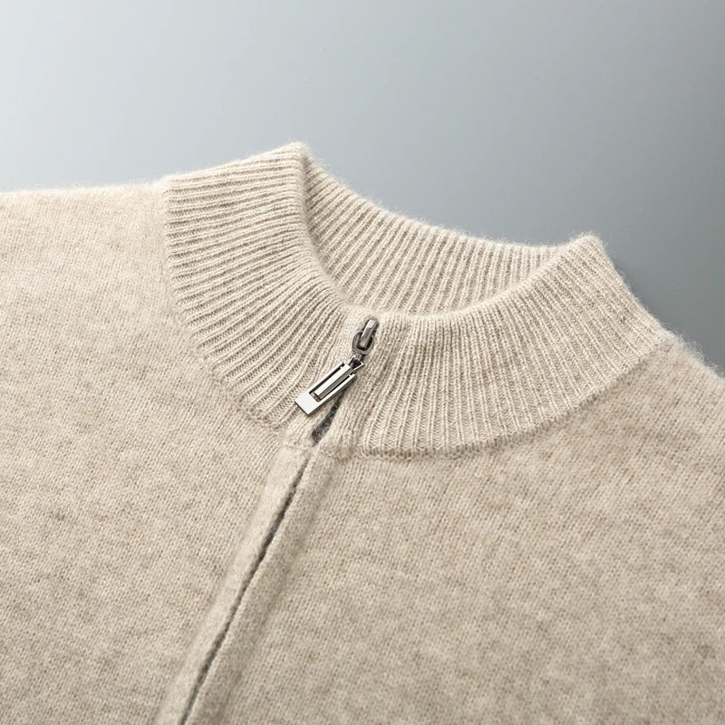 Old Money Men’s Cashmere Zip Jacket