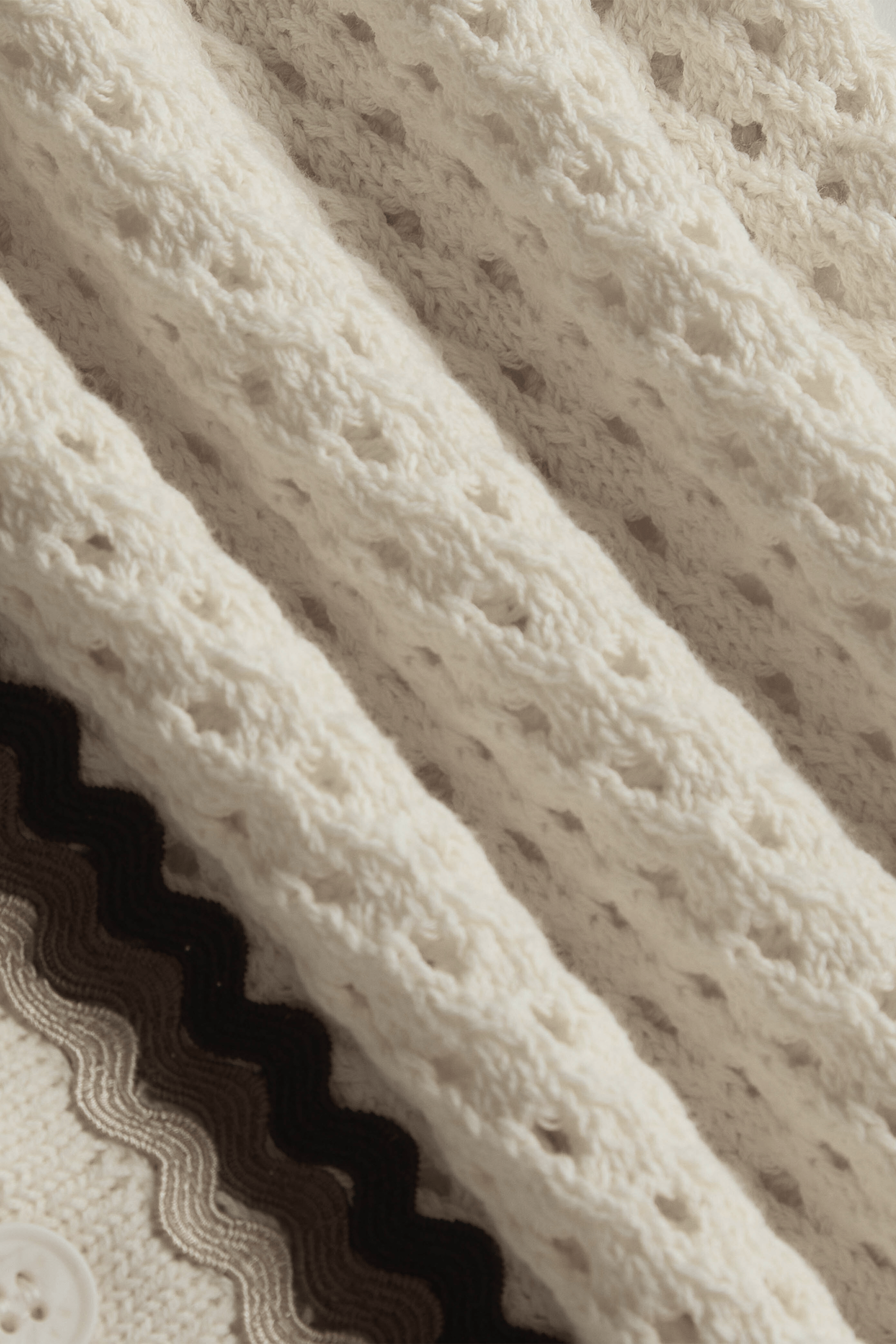 Marconi Crochet Knit Shirt - Ecru