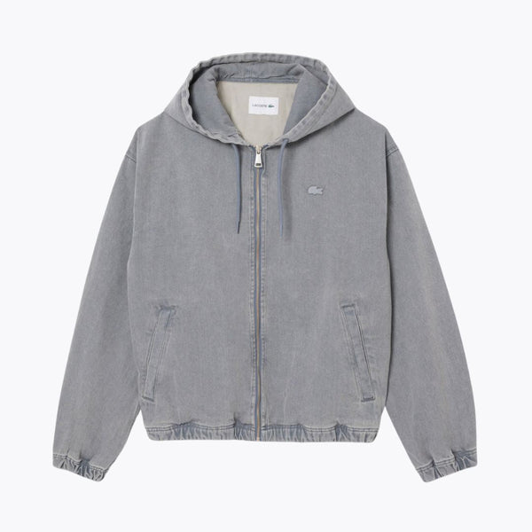 LC Washed Effect Denim Hooded Jacket