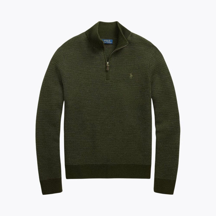 Regular Fit Wool Quarter-Zip Sweater